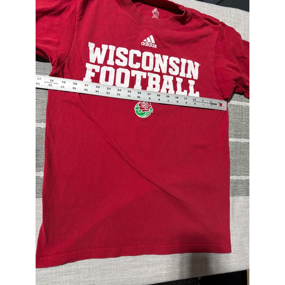 Adidas Wisconsin Football 2011 Rose Bowl Wisconsin vs TCU T Shirt Mens - Picture 3 of 5